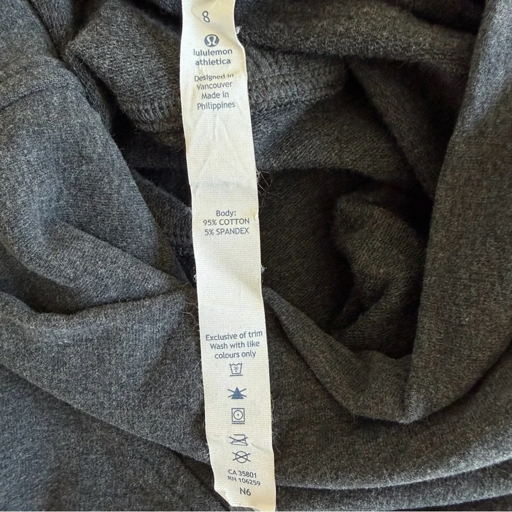 Lululemon Heathered Dark Gray On The Double Pullover Sweater Size 8 41881